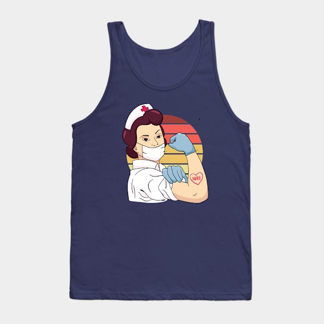 STRONG NURSE design Tank Top by Pot-Hero